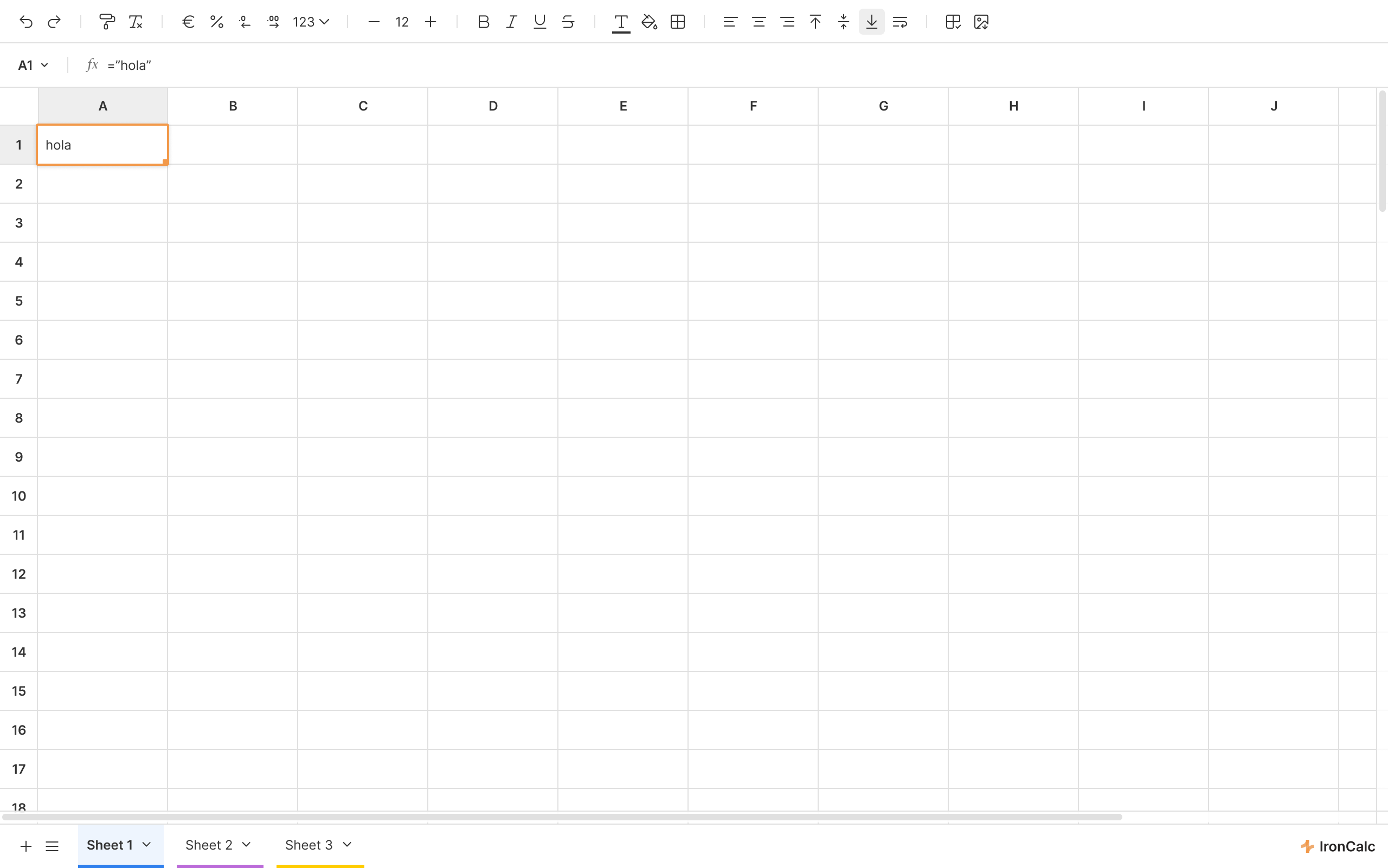 Screenshot of IronCalc from: https://www.ironcalc.com/images/spreadsheet.png