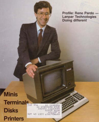 Rene Pardo on the cover of ComputerData magazine from July 1982