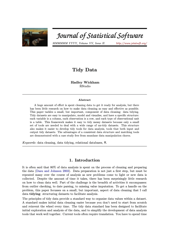 Cover of Tidy Data