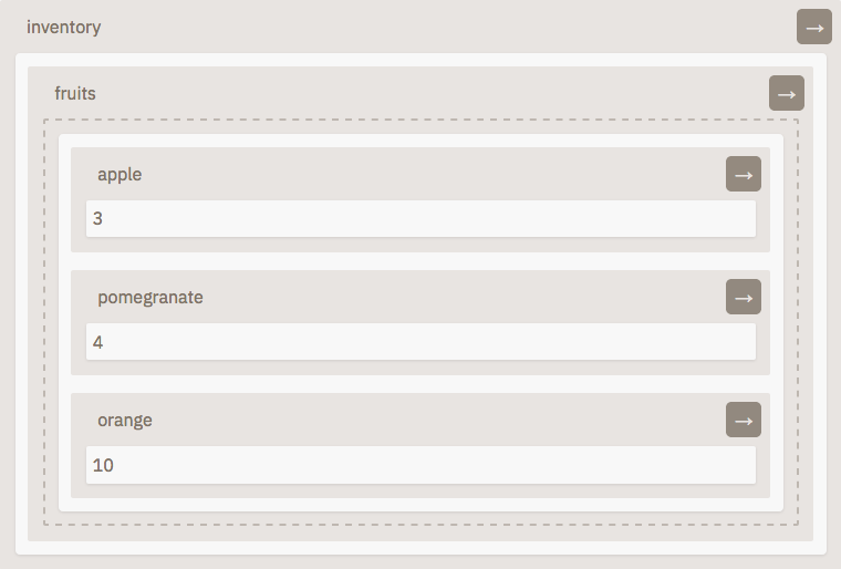 Screenshot of exploring nested hierarchies